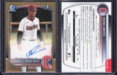 Heins Brito — 2025 Topps Bowman Chrome Gold Geometric Refractor