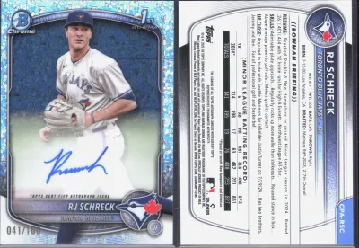 RJ Schreck — 2025 Topps Bowman Chrome Wave Refractor