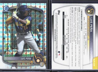 Luis Peña — 2025 Topps Bowman Chrome Geometric Refractor