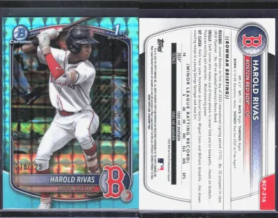 Harold Rivas — 2025 Topps Bowman Chrome Aqua Refractor