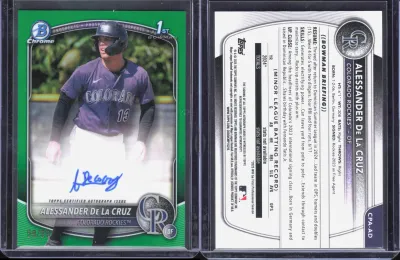 Alessander De La Cruz — 2025 Topps Bowman Chrome Green Refractor