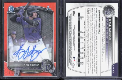 Kyle Karros — 2025 Topps Bowman Chrome Orange Refractor