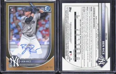 Ben Rice — 2025 Topps Bowman Chrome Gold Geometric Refractor