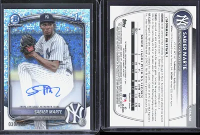 Sabier Marte — 2025 Topps Bowman Chrome Wave Refractor