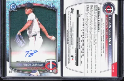 Teilon Serrano — 2025 Topps Bowman Chrome Blue Refractor