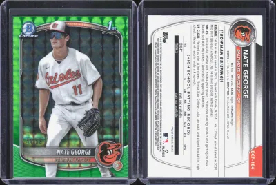 Nate George — 2025 Topps Bowman Chrome Green Refractor