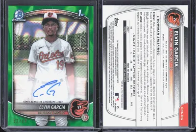 Elvin Garcia — 2025 Topps Bowman Chrome Green Refractor