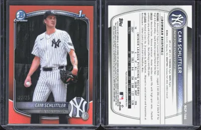 Cam Schlittler 2025 Topps Bowman Chrome