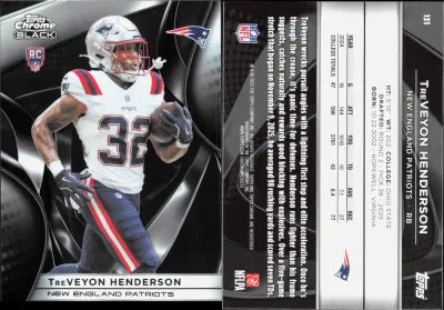 TreVeyon Henderson 2025 Topps Chrome Black