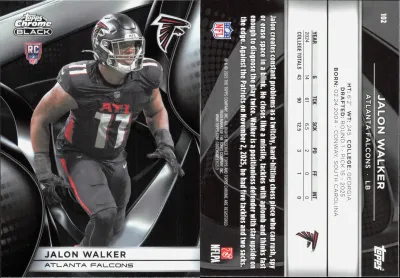 Jalon Walker 2025 Topps Chrome Black