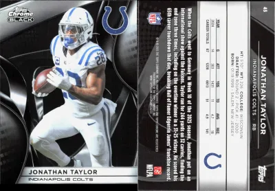 Jonathan Taylor 2025 Topps Chrome Black