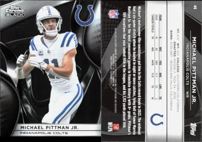 Michael Pittman Jr. 2025 Topps Chrome Black