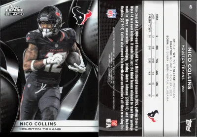 Nico Collins 2025 Topps Chrome Black