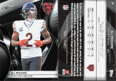 DJ Moore 2025 Topps Chrome Black