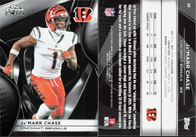 Ja'Marr Chase 2025 Topps Chrome Black