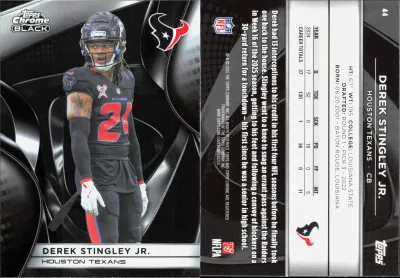 Derek Stingley Jr. 2025 Topps Chrome Black