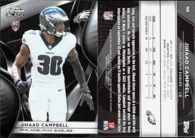 Jihaad Campbell 2025 Topps Chrome Black