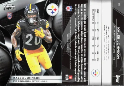 Kaleb Johnson 2025 Topps Chrome Black