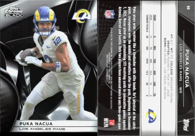 Puka Nacua 2025 Topps Chrome Black