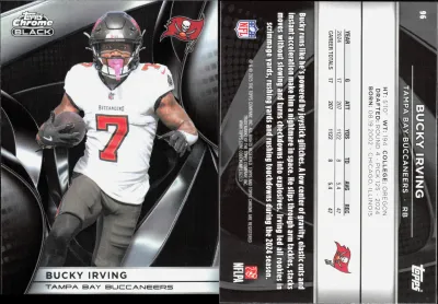 Bucky Irving 2025 Topps Chrome Black