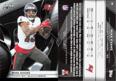 Mike Evans 2025 Topps Chrome Black