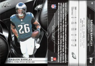 Saquon Barkley 2025 Topps Chrome Black