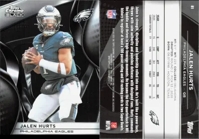 Jalen Hurts 2025 Topps Chrome Black
