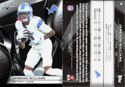 Jameson Williams 2025 Topps Chrome Black