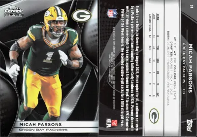 Micah Parsons 2025 Topps Chrome Black
