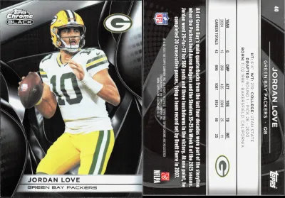 Jordan Love 2025 Topps Chrome Black