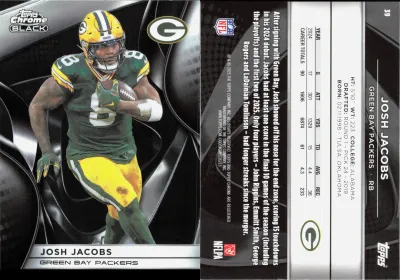 Josh Jacobs 2025 Topps Chrome Black