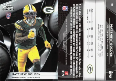 Matthew Golden 2025 Topps Chrome Black