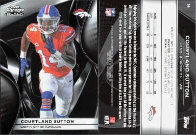 Courtland Sutton 2025 Topps Chrome Black