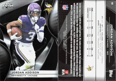 Jordan Addison 2025 Topps Chrome Black