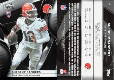Shedeur Sanders 2025 Topps Chrome Black