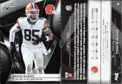 David Njoku 2025 Topps Chrome Black