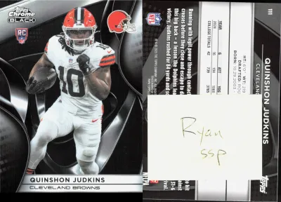 Quinshon Judkins 2025 Topps Chrome Black