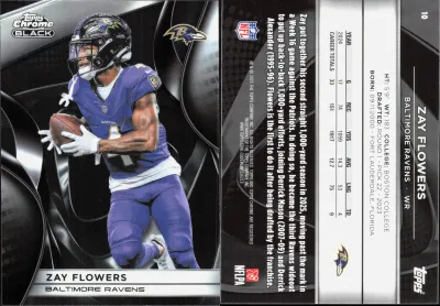 Zay Flowers 2025 Topps Chrome Black