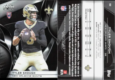 Tyler Shough 2025 Topps Chrome Black