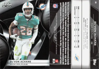De'Von Achane 2025 Topps Chrome Black