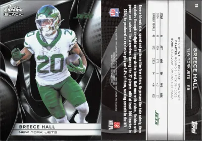 Breece Hall 2025 Topps Chrome Black