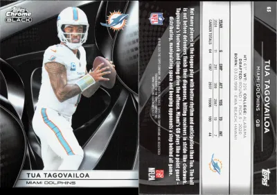 Tua Tagovailoa 2025 Topps Chrome Black