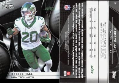 Breece Hall 2025 Topps Chrome Black