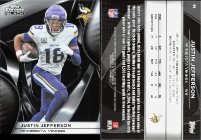 Justin Jefferson 2025 Topps Chrome Black