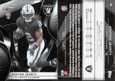 Ashton Jeanty 2025 Topps Chrome Black