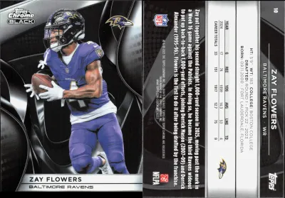 Zay Flowers 2025 Topps Chrome Black