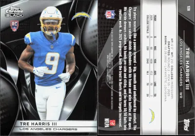 Tre Harris III 2025 Topps Chrome Black