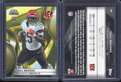 Tahj Brooks — 2025 Topps Chrome Black Gold Refractor