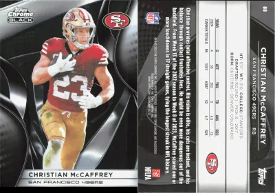 Christian McCaffrey 2025 Topps Chrome Black