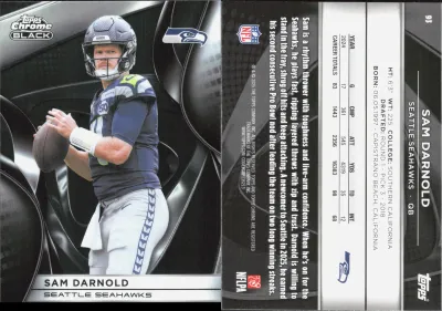 Sam Darnold 2025 Topps Chrome Black